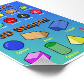 2D- und 3D-Formen-Poster Poster (Ecke)