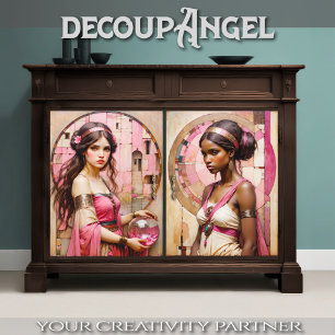 2Designs Elegance in Dualität Rosa - Decoupage - Seidenpapier