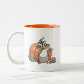 2designs Niedlich Chipmunk Eichhörnchen Halloween  Zweifarbige Tasse (Links)