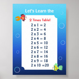 2er-Reihe Poster für Kinder | Ozean-Mathematik