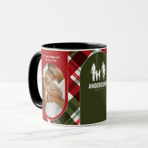 2Foto Kariert Red Green Clan Stewart Tartan Custom Tasse