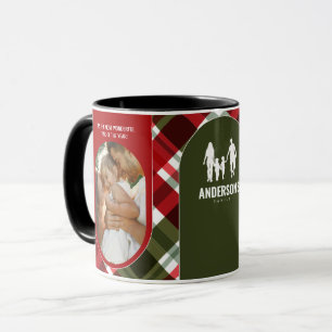 2Foto Kariert Rot Grün Clan Stewart Tartan Benutze Tasse