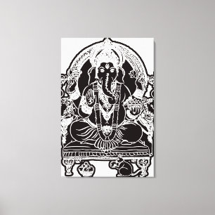 2FT x 3FT GANESH WAND-GRAFISCHE KUNST Leinwanddruck