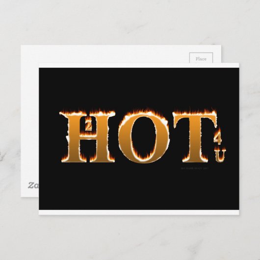2hot4uFlamingText Postkarte (Vorne/Hinten)