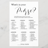 2in1 Bridal Bingo & Whats in Ihren Purse Games Flyer (Hinten)