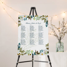 2in1 Greenery Daisies Wedding Seating Foto