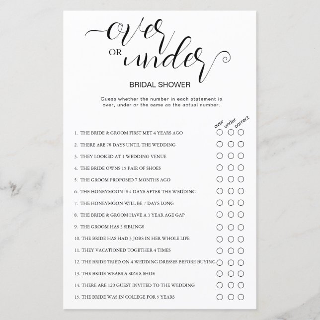 2in1 Over or Under & Wäre sie lieber Duschspiele? (Vorderseite)