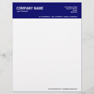 2in Color Header - Dunkelblau Briefbogen