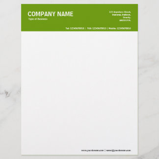 2in Color Header - Green 669900 Briefbogen