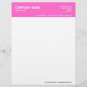 2in Color Header - Rosa FF66CC Briefbogen