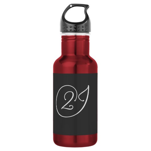 "2J"-Logo Edelstahlflasche (Vorderseite)