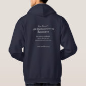 2MA Männerhoodie - Rundlogo (Marine) Hoodie (Rückseite)