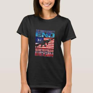 2nd Amendmen Men Pro Gun Ar15 American Flag My Rig T-Shirt