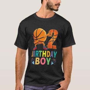 2nd Birthday Basketball Dabbing 2 Years Old K T-Shirt