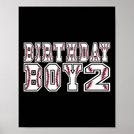 2nd Birthday Boy 2 Years Old Sell Theme Lover Part Poster (Vorne)