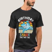 2nd Birthday Boy Shark 2 Year Old Boys Matching Fa T-Shirt (Vorderseite)
