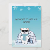 2nd Birthday Boy Two Cool Polar Bear Iglo   Einladung (Rückseite)