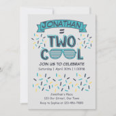 2nd Birthday Boy Two Cool Sunglasses Einladung (Vorderseite)