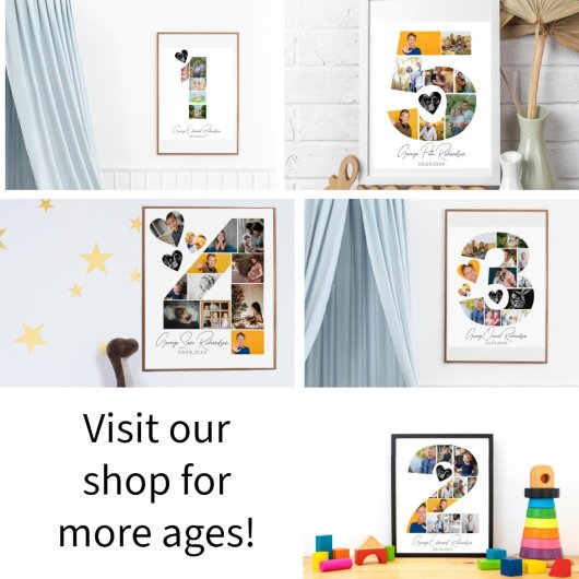 2nd Birthday Photo Collage Poster Keepsake