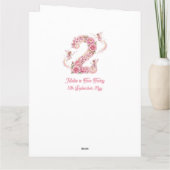 2nd Birthday Whimsy Number Two Fairy Karte (Rückseite)