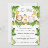 2nd Birthday Wild One Safari Animals Invitation Einladung (Vorderseite)