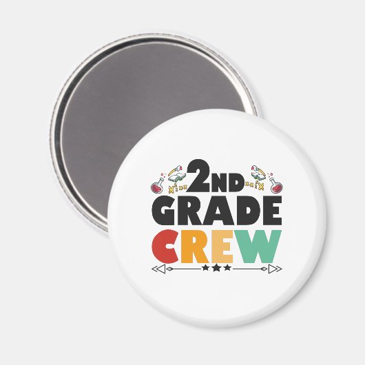 2ND Grad Crew Funny Back To School Student Gift Magnet (Vorderseite/Rückseite)