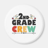 2ND Grad Crew Funny Back To School Student Gift Magnet (Vorne)