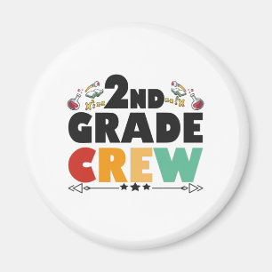 2ND Grad Crew Funny Back To School Student Gift Magnet