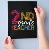2nd Grad Teacher Light Zweiter Grad Teacher Cute Flyer (Hand)