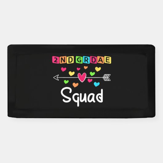 2nd Grad Teacher Shirts School Team Zweiter Grad Banner (Horizontal)