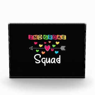 2nd Grad Teacher Shirts School Team Zweiter Grad Fotoblock