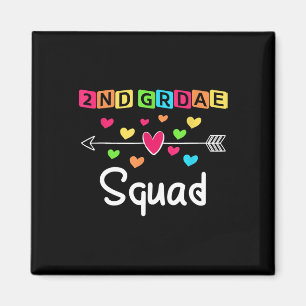 2nd Grad Teacher Shirts School Team Zweiter Grad Magnet
