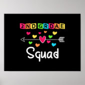 2nd Grad Teacher Shirts School Team Zweiter Grad Poster (Vorne)