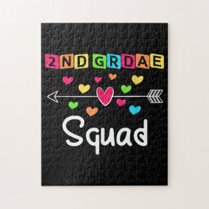 2nd Grad Teacher Shirts School Team Zweiter Grad Puzzle