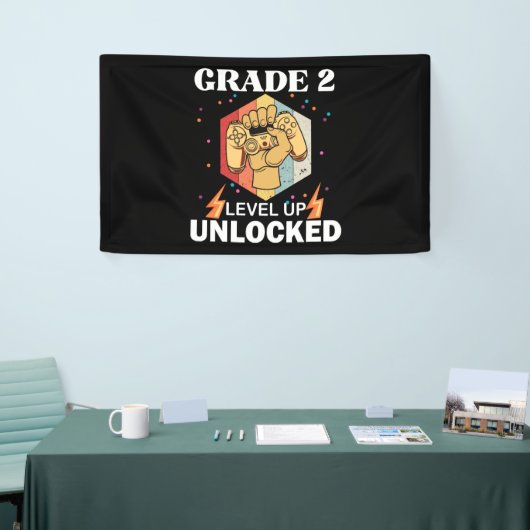 2nd Grad Unlocked Level Up Back To School First Banner (Messeveranstaltung)