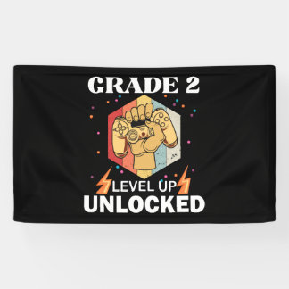 2nd Grad Unlocked Level Up Back To School First Banner