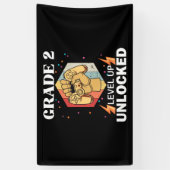 2nd Grad Unlocked Level Up Back To School First Banner (Vertikal)
