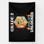 2nd Grad Unlocked Level Up Back To School First Banner (Vertikal)