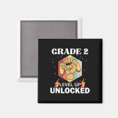 2nd Grad Unlocked Level Up Back To School First Magnet (Vorderseite/Rückseite)