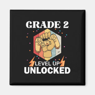 2nd Grad Unlocked Level Up Back To School First Magnet