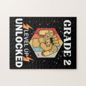 2nd Grad Unlocked Level Up Back To School First Puzzle (Horizontal)