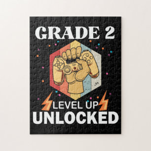 2nd Grad Unlocked Level Up Back To School First Puzzle