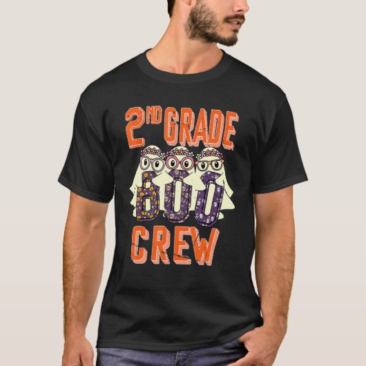2nd Grade Boo Crew Teacher Student Halloween Cost T-Shirt (Vorderseite)