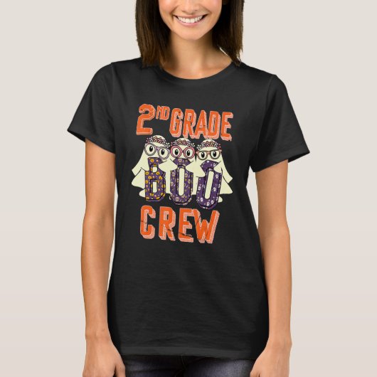 2nd Grade Boo Crew Teacher Student Halloween Cost T-Shirt (Vorderseite)