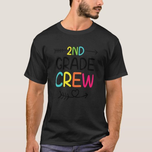 2nd Grade Crew  Back To School 2nd Grade Teacher A T-Shirt (Vorderseite)