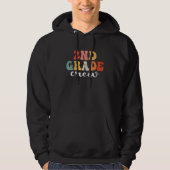 2nd Grade Crew Retro Groovy Men Women First Day Of Hoodie (Vorderseite)