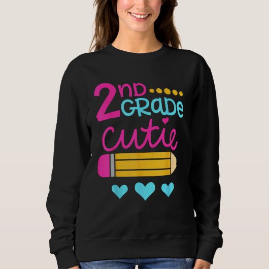 2nd Grade Cutie First Day of School Back to School Sweatshirt (Vorderseite)
