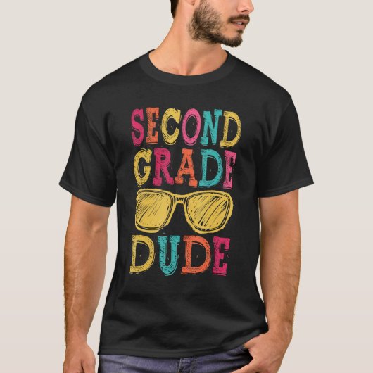 2nd Grade Dude Back to School First Day of School T-Shirt (Vorderseite)