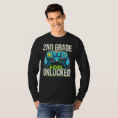 2nd Grade Level Unlocked  Back To School Gamer Boy T-Shirt (Vorne ganz)