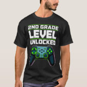 2nd Grade Level Unlocked Gaming Controller Back to T-Shirt (Vorderseite)